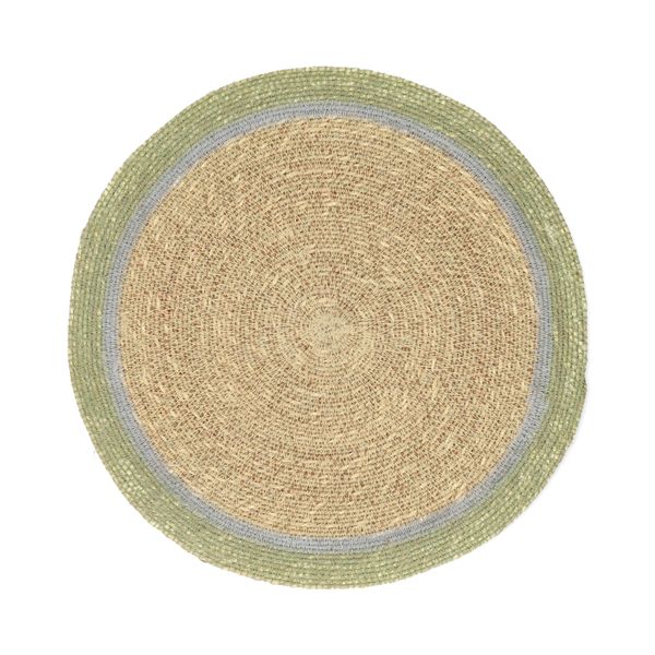 Placemat naturel, zeegras, groen, Ø38 cm