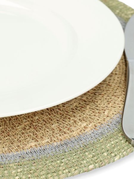 Placemat naturel, zeegras, groen, Ø38 cm