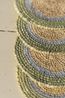 Dessous de verre naturels, jonc de mer, vert, lot de 4, Ø11 cm