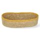 Ovaal mandje naturel, zeegras, geel, 28 cm x 14 cm
