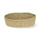 Ovaal mandje naturel, zeegras, groen, 22 cm x 12 cm