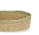 Ovaal mandje naturel, zeegras, groen, 22 cm x 12 cm