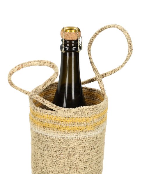 Flessenhouder, zeegras, Ø11,5 cm x 21 cm