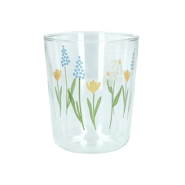 Laag glas, lentebloemen, 315 ml