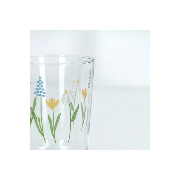 Laag glas, lentebloemen, 315 ml
