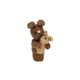 Vingerpopje, konijn met jong, wol, 10 cm