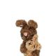 Vingerpopje, konijn met jong, wol, 10 cm