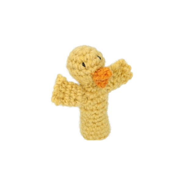 Vingerpopje, kip, wol, 8 cm