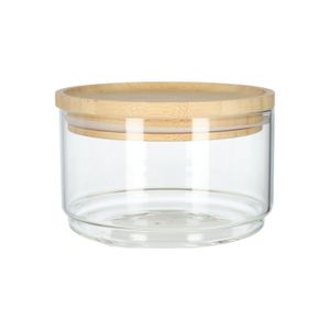 Bocal empilable, verre et bambou, 500 ml
