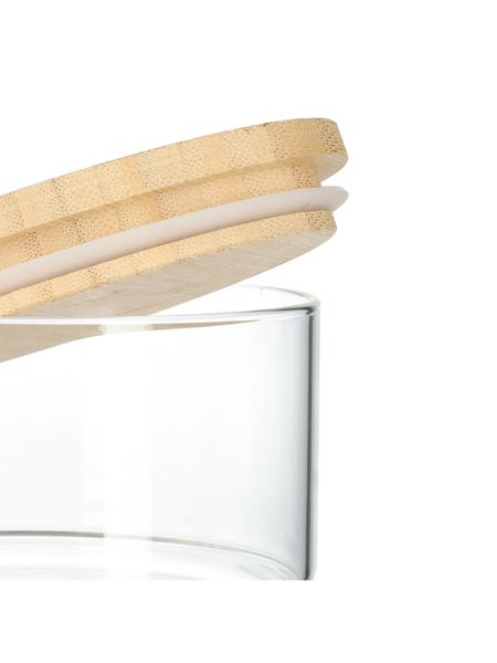 Bocal empilable, verre et bambou, 500 ml