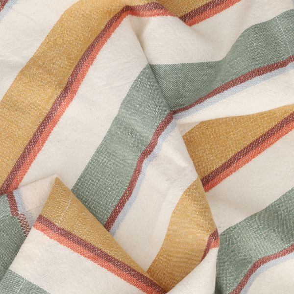 Serviette, GOTS-Bio-Baumwolle, sommerlich gestreift, 40 x 40 