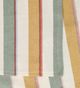 Chemin de table, coton bio GOTS, rayures estivales, 50 x 145 cm