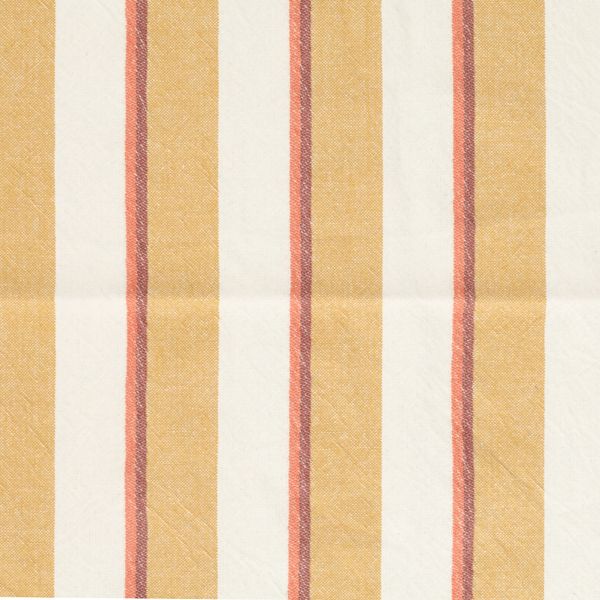 Tea towel, recycled cotton, yellow striped, 50 x 70 cm