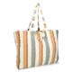 Quilted bag, GOTS organic cotton, summer stripes