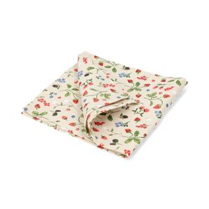Serviette, GOTS Bio-Baumwolle, rote Beeren, 40 x 40 cm