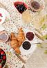 Nappe , coton bio GOTS, fruits rouges, 145 x 300 cm