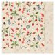 Chemin de table, coton bio GOTS, fruits rouges, 50 x 145 cm
