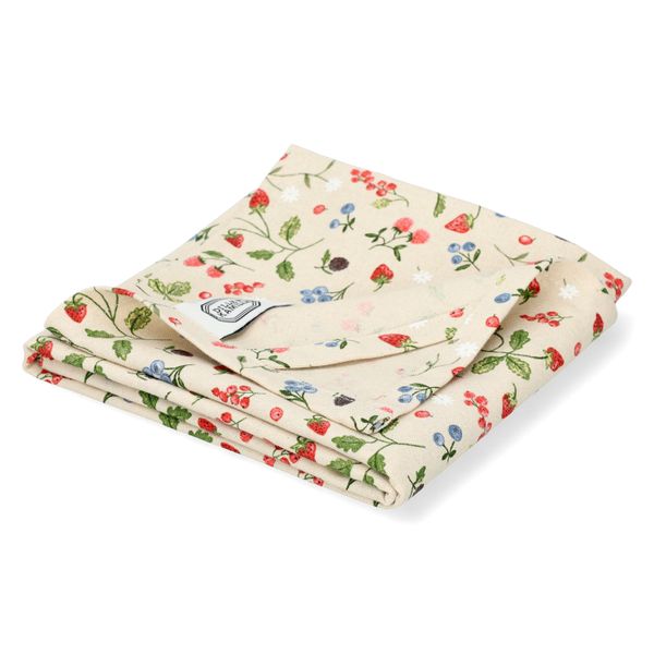 Torchon, coton bio GOTS, fruits rouges, 50 x 70 cm