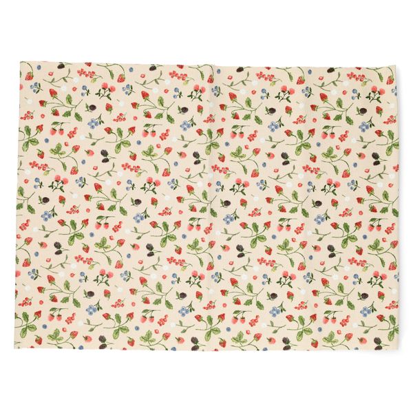 Set de table, coton bio GOTS, fruits rouges, 35 x 50 cm