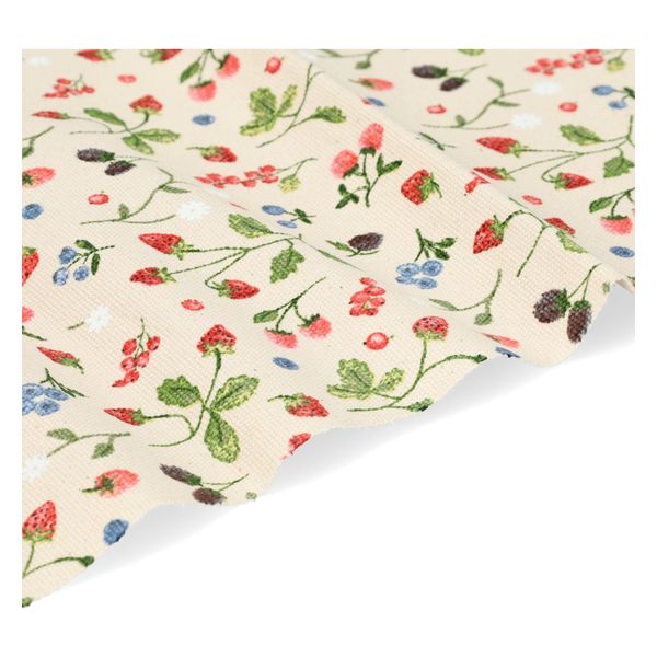 Set de table, coton bio GOTS, fruits rouges, 35 x 50 cm
