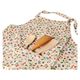 Apron, GOTS organic cotton, red fruit, 85 x 90 cm
