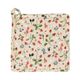 Pot holder, GOTS organic cotton, red fruit, 20 x 20 cm