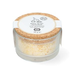 Fleur de sel knoflook, biologisch, 70 gram Fleur de sel knoflook, biologisch, 70 gram
