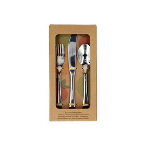 Kinderbestek, fruit, roetsvrij staal, 3-delig, 20 cm