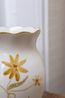 Vase, stoneware, hand-painted summer flowers, green Ø12 x 19 cm