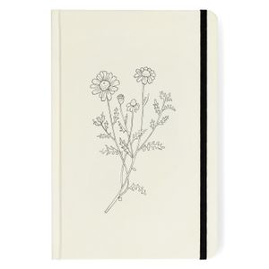 Notizbuch, Hardcover, Kamille, blanko, A5