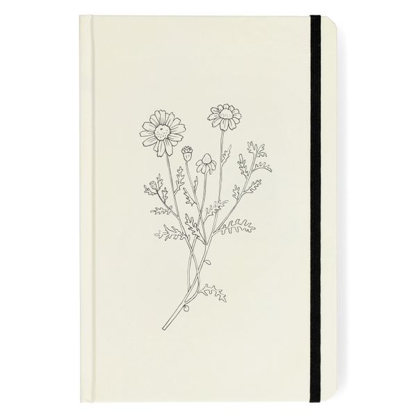 Notizbuch, Hardcover, Kamille, blanko, A5