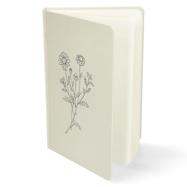 Notizbuch, Hardcover, Kamille, blanko, A5