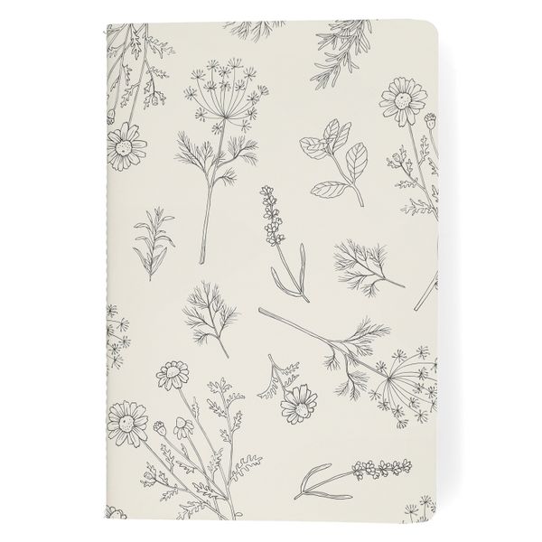 Heft, liniert, Kräuter und Zweige, A5