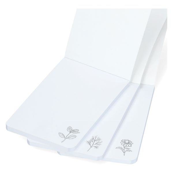 To-do-Blöcke, Kräuter und Zweige, 3 Stück, 12 x 8 cm