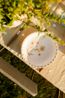 Diep bord, aardewerk, handbeschilderde bloem, Ø21 cm