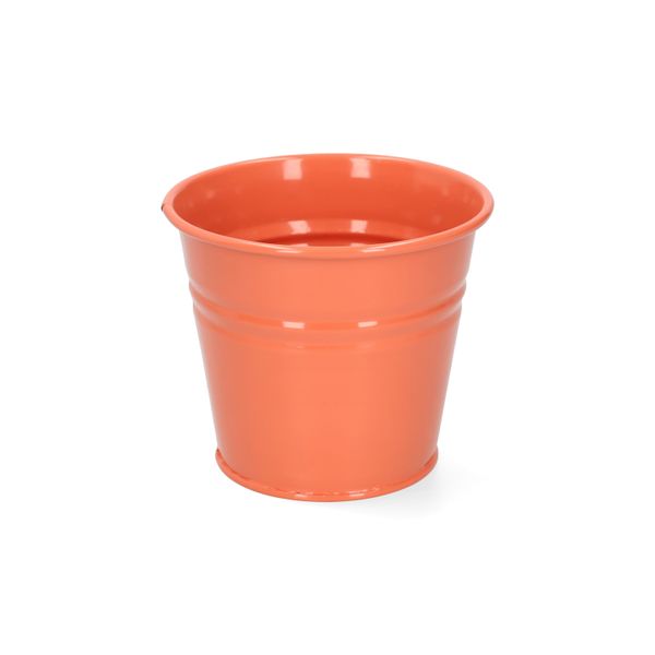 Cache-pot, zinc, abricot, Ø11 cm