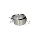 Lunchbox met siliconen ring, RVS, rond, Ø10 cm, 300 ml