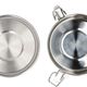 Lunchbox met siliconen ring, RVS, rond, Ø14 cm, 500 ml