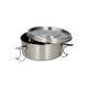 Lunchbox met siliconen ring, RVS, rond, Ø14 cm, 500 ml