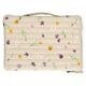 Laptop cover, GOTS organic cotton, spring flowers, 25 cm x 35 cm