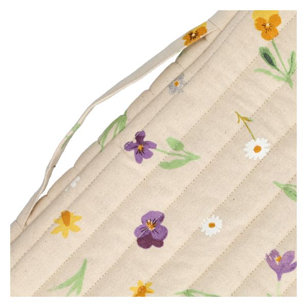 Laptop cover, GOTS organic cotton, spring flowers, 25 cm x 35 cm