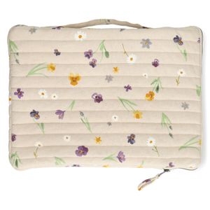 Laptophoes, GOTS bio-katoen, lentebloem, 16-inch