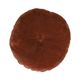 Coussin en velours, coton bio, brun foncé, rond, Ø 40 cm