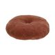 Coussin en velours, coton bio, brun foncé, rond, Ø 40 cm