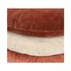 Coussin en velours, coton bio, brun foncé, rond, Ø 40 cm