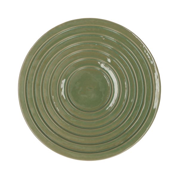 Vogeldrinkschaal, porselein, groen, Ø23 cm