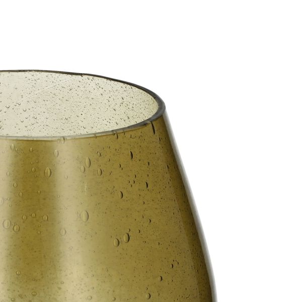 Bougeoir pour bougie chauffe-plat, verre recyclé, vert, Ø8 x 8,5 cm