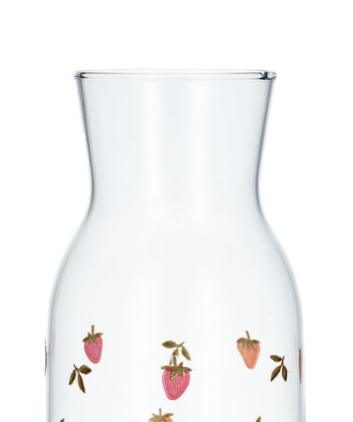 Karaffe, Glas, rote Beeren, 1,2 Liter