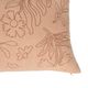 Coussin brodé, velours de coton bio, rose, 50 x 30 cm