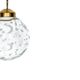 Kerstbal, glas, geëtste maan, sterren en stippen, Ø6,5 cm